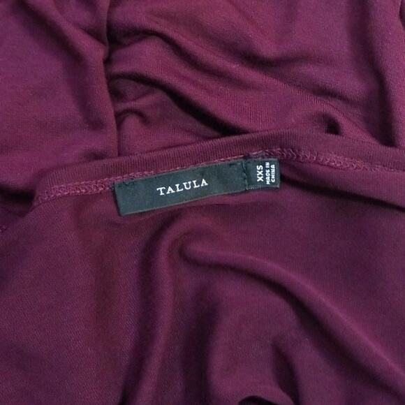 Talula plum super soft perfect scoop neck tee XXS - Picture 5 of 7